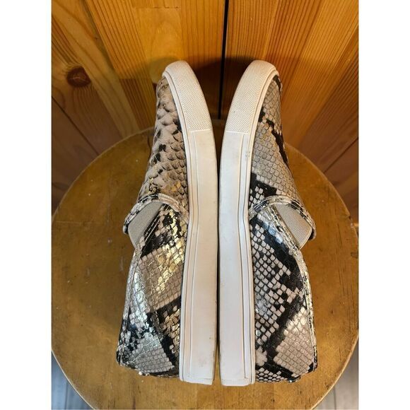Steve Madden Womens Safary Fabric Faux Snakeskin Rubber Sole Slip Ons 9.5 - Picture 6 of 8
